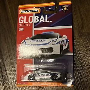 MATCHBOX 2021 GLOBAL SERIES LAMBORGHINI GALLARDO POLICE 11/14 WHITE - Picture 1 of 6