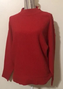 Neu mit Etikett Tahari roter Rollkragenpullover Large - Bild 1 von 10