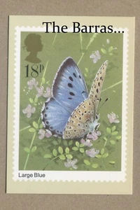 GRANDE CARTOLINA REALE BLU, FARFALLA di Gordon Beningfield Regno Unito - Foto 1 di 2