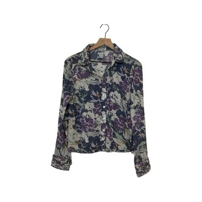 Camisa Anthropology Odille Mujer’s Patrones Florales Abotonada Mangas Largas 10 Foto 1 de 4