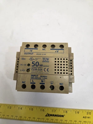 Idec PS5R-D24 50 Watt 24 VDC 2.1 Amp Power Supply PS5RD24 PS5R  - Image 1 of 4