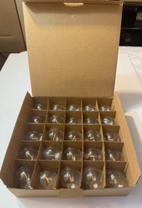 G 40  120 V  LED Replacement, Clear Amber Glow Light Bulbs, 25 Pack. - Picture 1 of 4