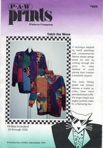 1996 Paw Prints Sewing Pattern Catch the Wave Shirt Top Miss Size XS-XXXL Uncut - Picture 1 of 4