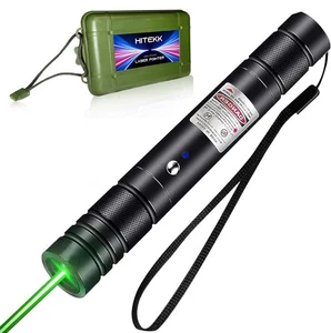 Grüner Laserpointer Hochleistungslaserpointer Wiederaufladbar Taktischer Laserpunkt - Bild 1 von 5