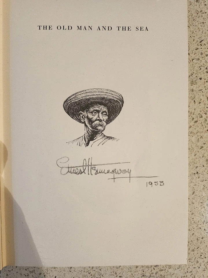 Signed - Ernest Hemingway, The Old Man and the Sea, 1953, First Edition - Image 1 of 4