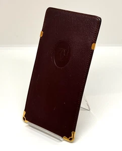Vintage Cartier Paris Bordeuex Burgundy Leather Soft Glasses Case Sleeve Japan - Picture 1 of 19