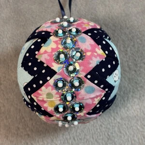 Toppa trapuntata stella piegata fatta a mano palla di Natale ornamento design panda - Foto 1 di 8