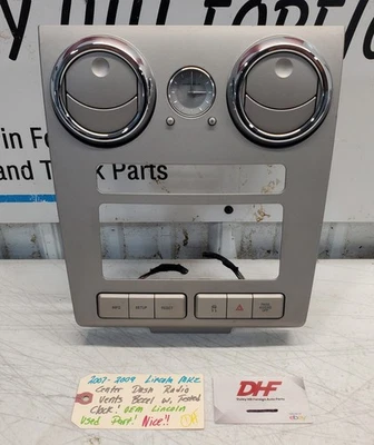 Lincoln MKZ 2007-2009 radio y reloj bisel panel de ajuste OEM ¡BONITO! ¡¡Reloj probado!!!  Foto 1 de 4