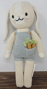 Cuddle and Kind Henry Bunny Hand Knit Yarn Doll Peru Blue 13X5 - Picture 1 of 10