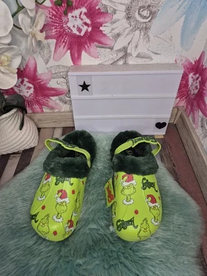 Gefütterte Clogs Der Grinch Gr. 37 Weihnachten Neu - Bild 1 von 4