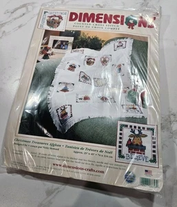 Christmas Treasures Afghan Cross Stitch Kit Dimensions Vicky Howard 29 x 45 USA - Bild 1 von 8