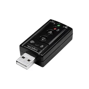 LogiLink USB Soundkarte Virtual 7.1 Lautsprecher/Mikrofon/Headset PC Anschluss - Bild 1 von 6