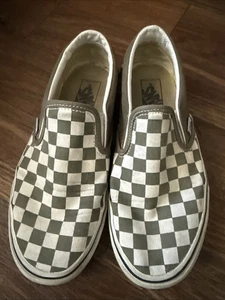 Woman’s Size 8 - Vans Classic Slip - Checkered Green - Picture 1 of 8
