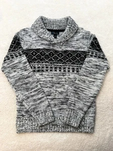 The Slope Men's Sweater Size S Acrylic Black White Pullover Knit Sweater - Picture 1 of 14