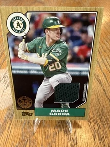 2022 Topps Series 1 - 1987 Topps Baseball Relics Mark Canha #87R-MCA (MEM) 🔥⚾️ - Picture 1 of 10
