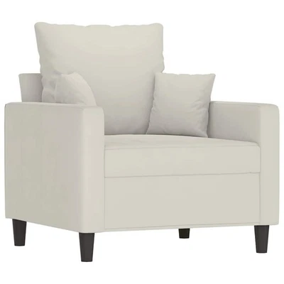 Sofá Silla Tapizada Sofá Individual Sillón para Salón Terciopelo vidaXL Foto 1 de 4