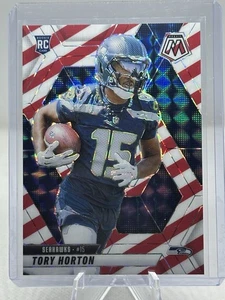 2025 Panini Mosaic Tory Horton RC Rookie Red & White Stripe Prizm Seahawks - Picture 1 of 9