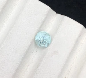 1.16 CT Natural cut aquamarine Round shaped loose gemstone from Pakistan - Picture 1 of 9
