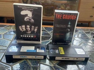 THE GRUDGE VHS Ex Rental Tape 2004 + SCREAM 3 VHS Ex Rental Video Tape Horror - Picture 1 of 8