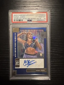 2023 Panini Chronicles WWE Kiana James Blue Signature PRIZM Optic Auto 05/49 - Picture 1 of 2