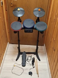 Guitar Hero/Band Hero Wireless Drum Kit - PS3 mit Empfänger, Mikrofon, Pedal - Bild 1 von 14