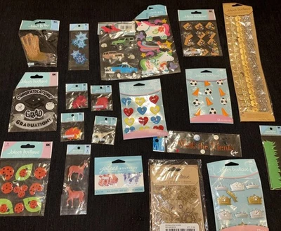 Lote de 20 pegatinas Jolee’s Scrapbook - ¡NUEVAS! Caballo, muñeco de nieve, corazones... Foto 1 de 4
