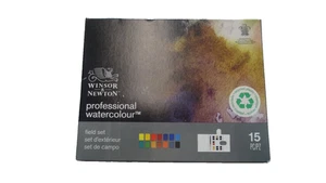 Winsor & Newton professionelles Aquarellfeld-Set, 15 Stck. NEU VERSIEGELT KOSTENLOSER VERSAND! - Bild 1 von 2