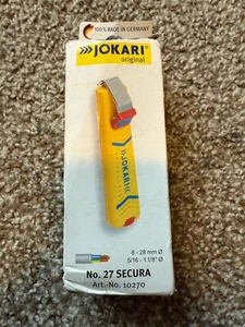 JOKARI Secura Coltello per Cavi n. 27 8-28MM 10270 Spelacavi NUOVO - Foto 1 di 4