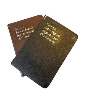 1960s Pair of Collins Gem Dictionaries Latin - English and Russian - English - Picture 1 of 11