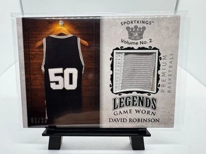 2020 SportKings Legends David Robinson Game Worn Jersey Relic /25 Spurs Admiral - Bild 1 von 3