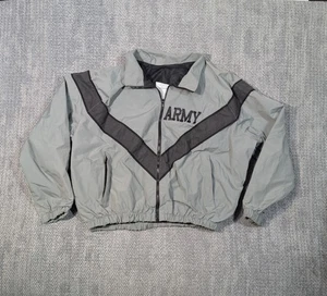 US Army Training IPFU Reflective Full Zip Windbreaker Jacket Unisex Small Grey - Picture 1 of 7