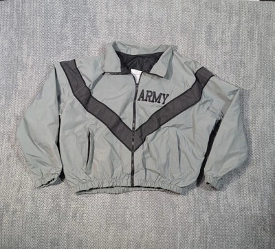 US Army Training IPFU Reflective Full Zip Windbreaker Jacket Unisex Small Grey - Image 1 of 4