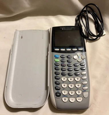 Texas Instruments TI-84 Plus C Silver Edition Graphing Calculator W/Cover & Cord - Image 1 of 4