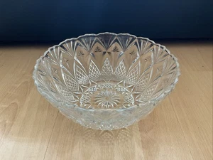 noble cuenco de cristal con adornos VINTAGE EXCELENTE ESTADO - Imagen 1 de 5