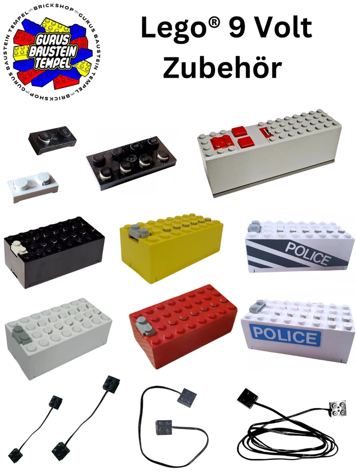 LEGO 9 V Volt Light & Sound Technic Train Wire Kabel Box Motor Electric Plate - Bild 1 von 1