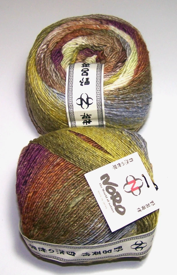 656 yd ball of NORO TSUBAME Silk and Wool worsted weight knitting yarn #8 NUMAZU - Image 1 of 1