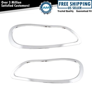 Front Headlight Lamp Bezel Trim Molding Chrome Pair for Freightliner 106 112 New - Picture 1 of 6