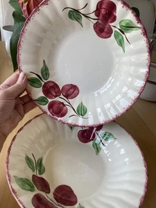 (2) Set Blue Ridge Southern Potteries Krabbe Apfel Servieren Gemüse Schüssel 9,25" - Bild 1 von 7