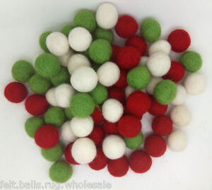 Pure wool Pom Pom Felt Balls Nursery Christmas Decoration Garland making Beads