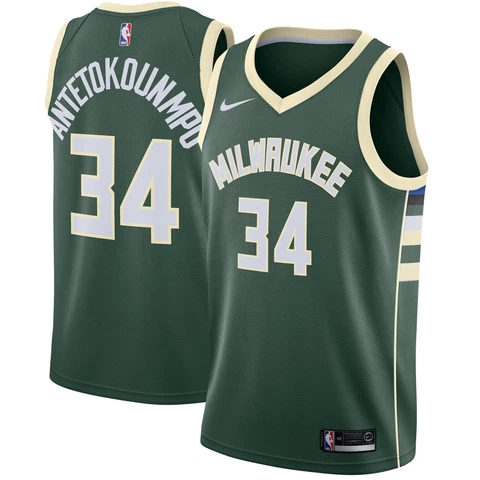 AUTHENTIC NEW Nike Milwaukee Bucks Giannis Antetokounmpo Icon Jersey Green MENS Cover