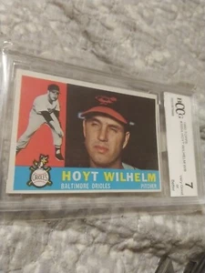 1960 Topps Baseball White Back #395A Hoyt Wilhelm BCCG 7 Very Good Or Better - Bild 1 von 2