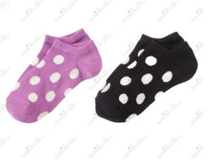 Gymboree Girls S 5-6 "Posh and Playful" 2 pack Socks Polka Dot Shoe sz 11-12 NWT - Picture 1 of 2