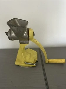 Vintage  Mincer Yellow Meat grinder mincer | Original | England | As Pictured - Picture 1 of 16