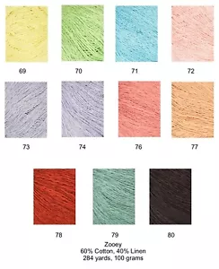 Zooey Linen Blend Yarn from Juniper Moon Farms; 11 Colors - Picture 1 of 30