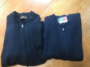 Two Universal School Uniform Zipper Front Sweaters Adult Small GUC - Picture 1 of 12