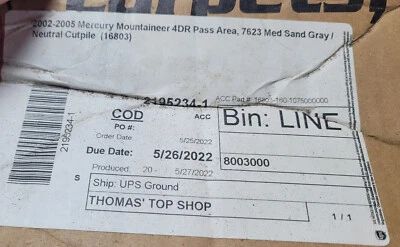 Alfombra Mercury Mountaineer 2002-2005 4 puertas gris arena mediana/neutro Foto 1 de 2