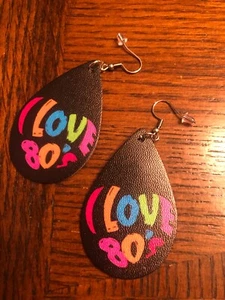 EARRINGS, Colors, 80's Theme, Party Fun - Picture 1 of 4