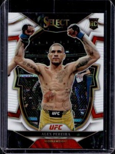 2023 Select UFC Alex Pereira Concourse White Prizm Rookie RC #122/125
