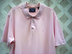 MEN'S AUSTIN REED SHORT SLEEVE POLO SHIRT 100% PIMA COTTON LIGHT PINK LARGE USED - Picture 1 of 7