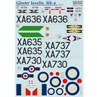 Print Scale 72-374 Decal for airplane 1:72 Gloster Gavelin Mk4 Part3 set2 sheets